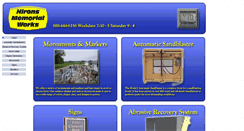 Desktop Screenshot of hironsmemorials.com