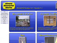 Tablet Screenshot of hironsmemorials.com